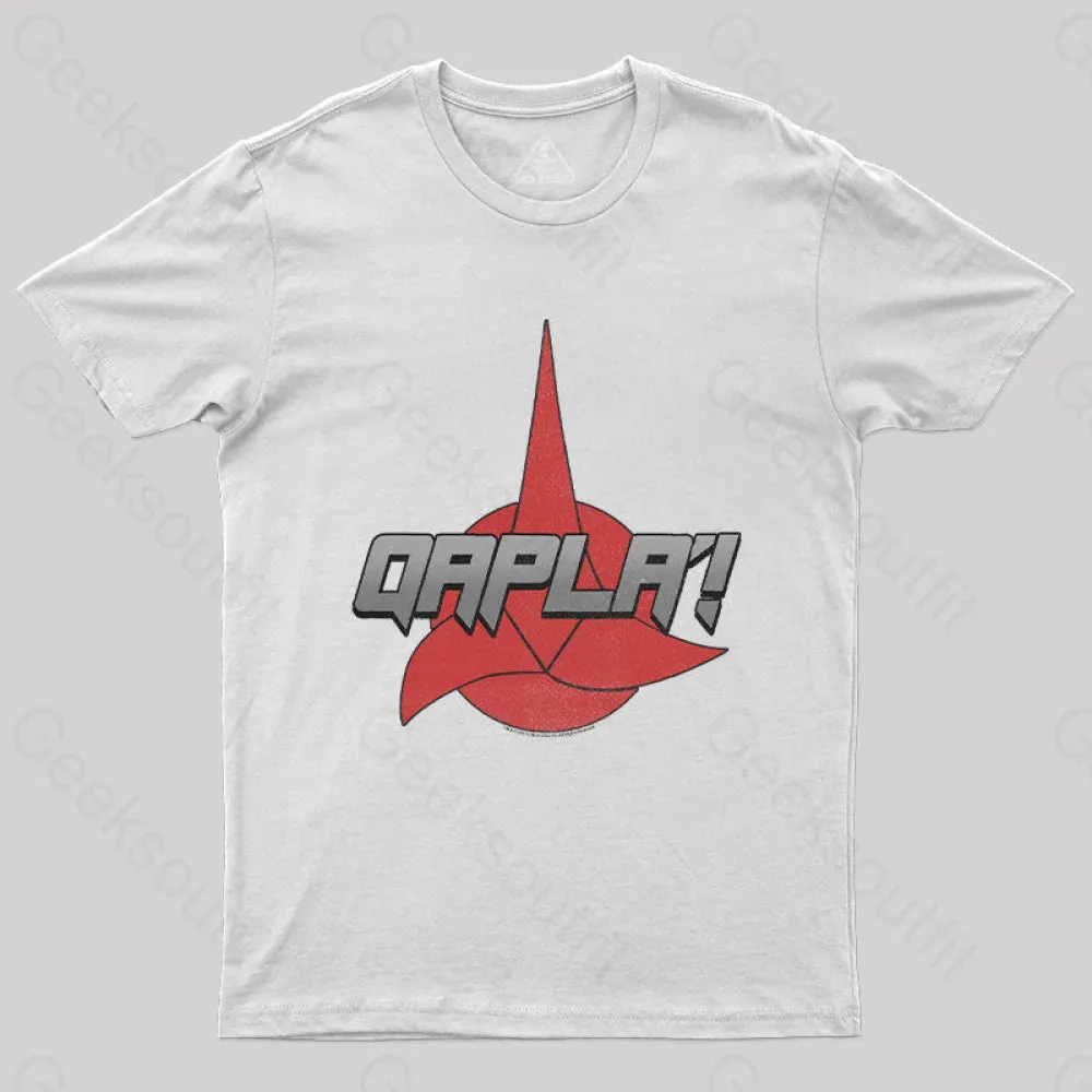 Scifi Space Qapla Nerd T-Shirt - Image 3