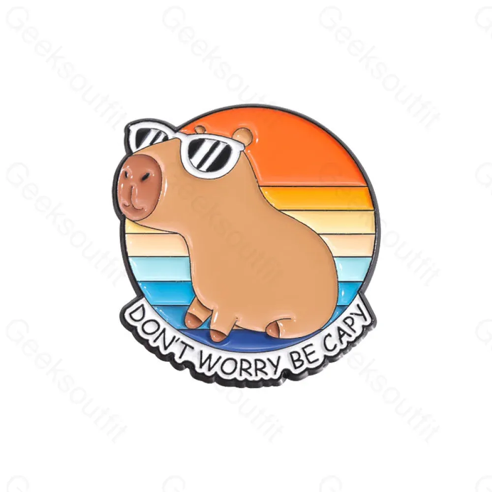 Cute Water Dolphin Capybara Pins - Image 3