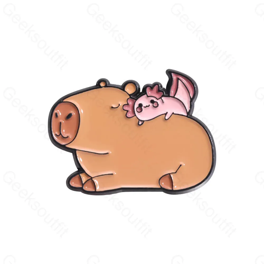 Cute Water Dolphin Capybara Pins - Image 6
