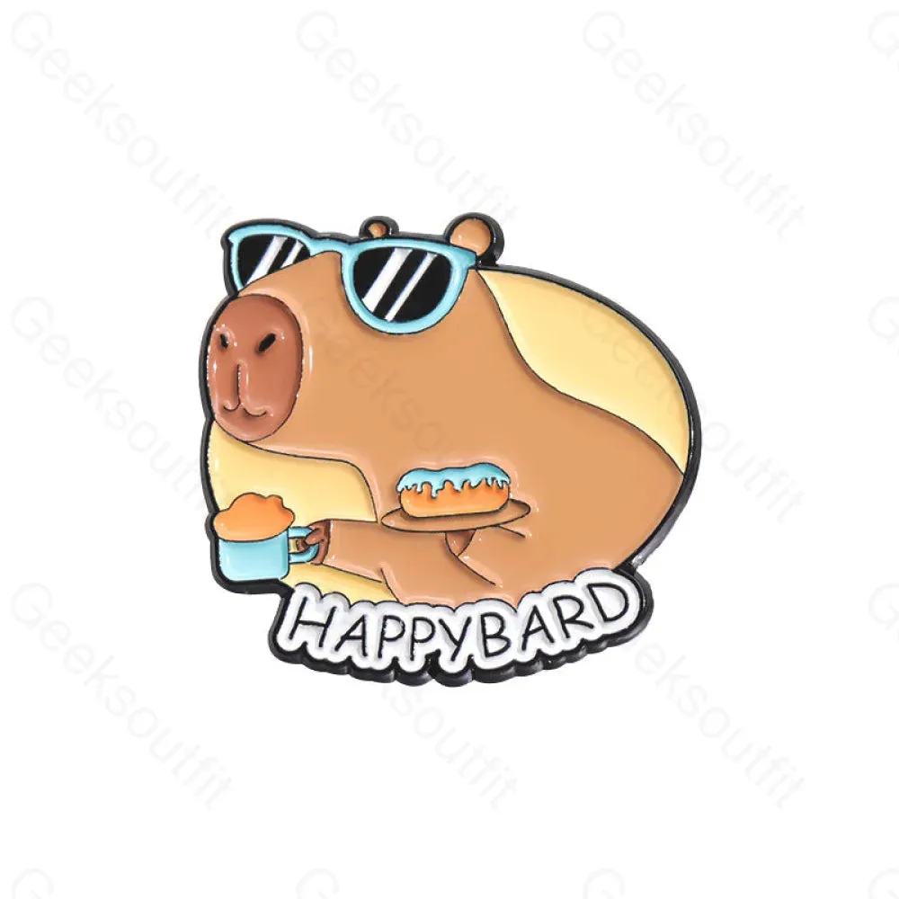 Cute Water Dolphin Capybara Pins - Image 9