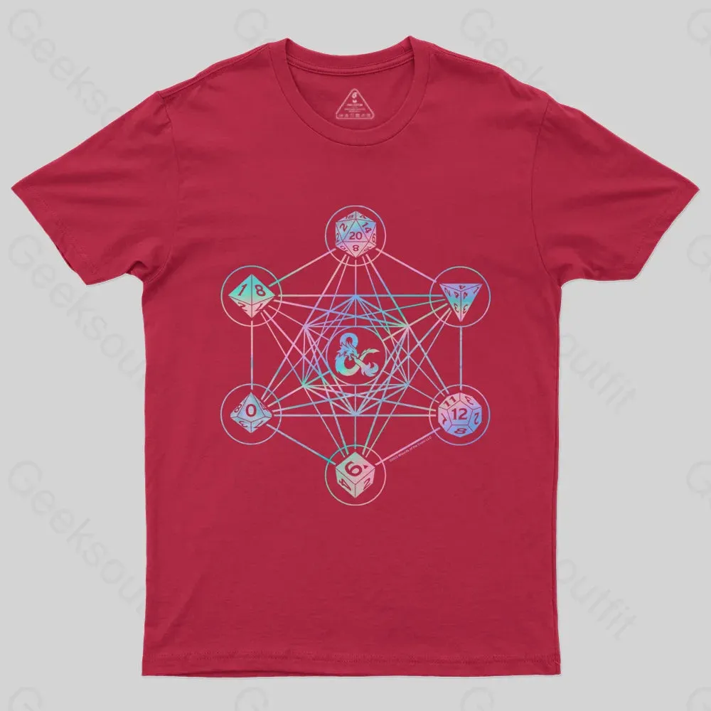 Scifi Holographic Geometric Dice T-Shirt - Image 4