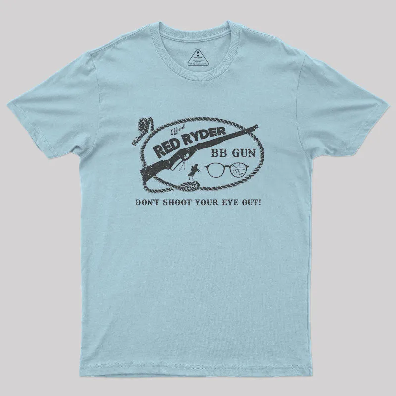 Christmas Story Red Ryder BB Gun Geek T-Shirt - Image 9