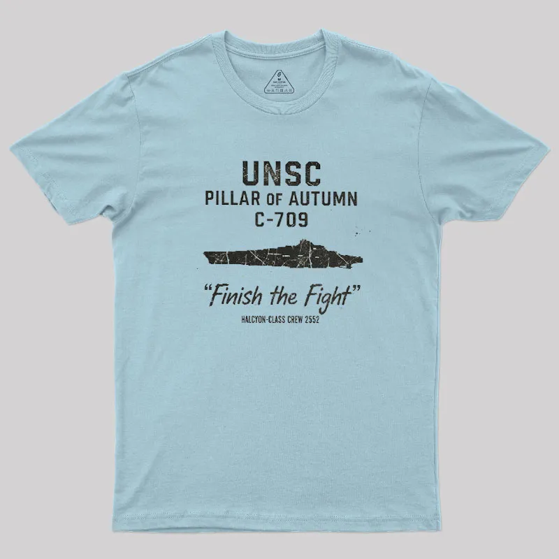 UNSC PILLAR OF AUTUMN C-709 Geek T-Shirt - Image 10