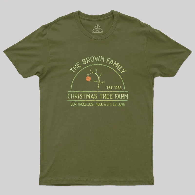Vintage Christmas Tree Farm Geek T-Shirt - Image 3