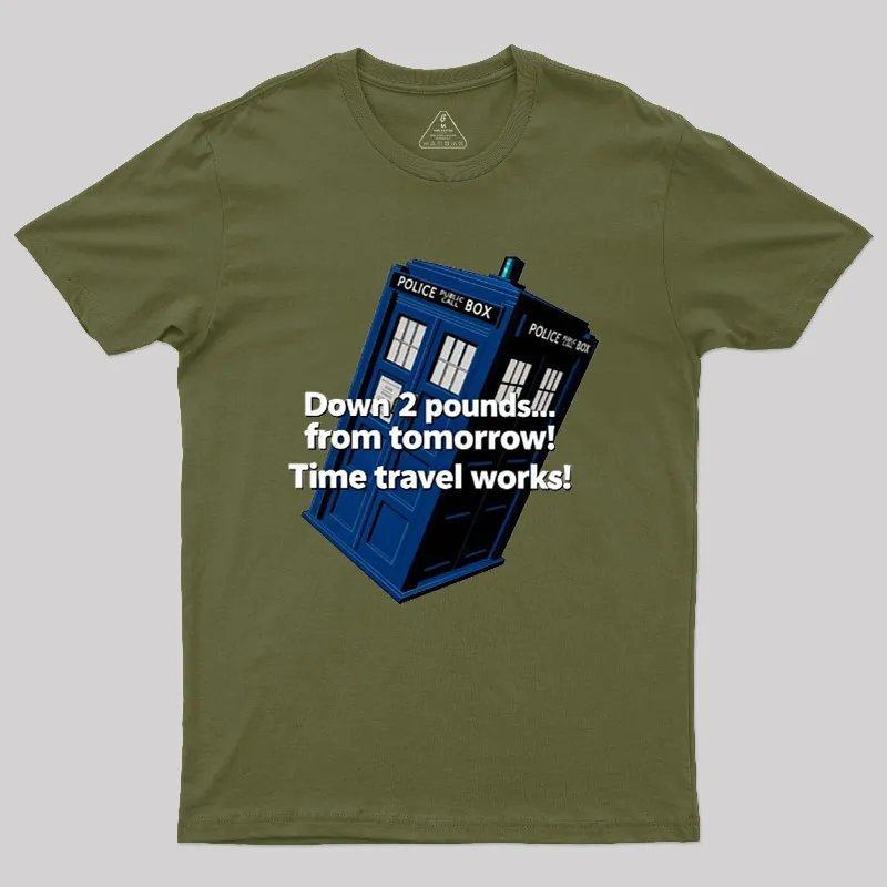 Down 2 Pounds From Tomorrow Geek T-Shirt - Image 3