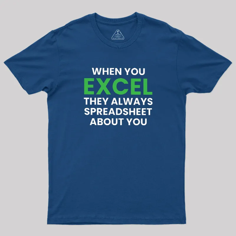 Alternative view of Excel-lent Pun Geek T-Shirt