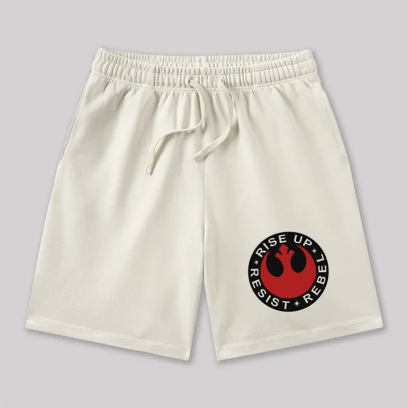 Resist Rebel Rise Up Geeky Washed Shorts - Image 4