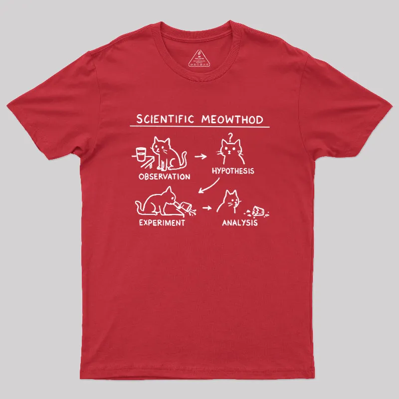 Scientific Meowthod Geek T-Shirt - Image 5