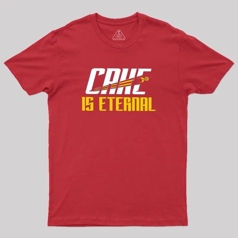 Cake Is Eternal Geek T-Shirt - Image 6
