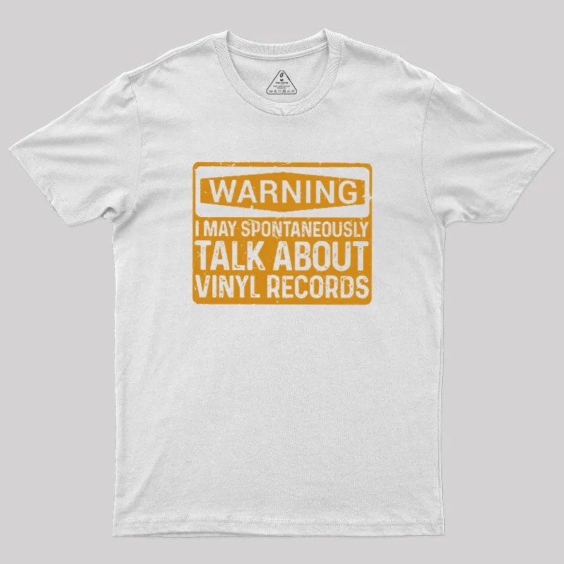 Vinyl Lovers Warning Geek T-Shirt - Image 8