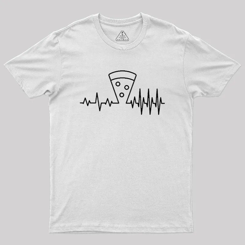 Pizza Heartbeat Geek T-Shirt - Image 9