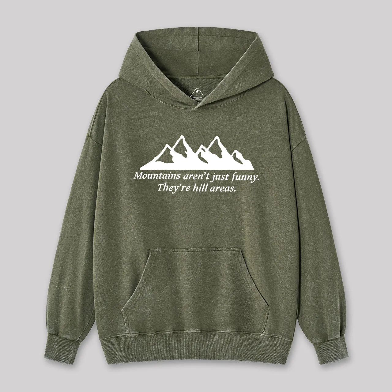Alternative view of Mountain's Aren't Just Funny - They're Hill Areas Nerd Washed Hoodie