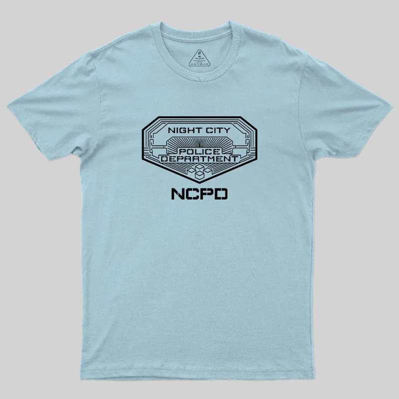 Alternative view of NCPD-Cyberpunk 2077 T-Shirt