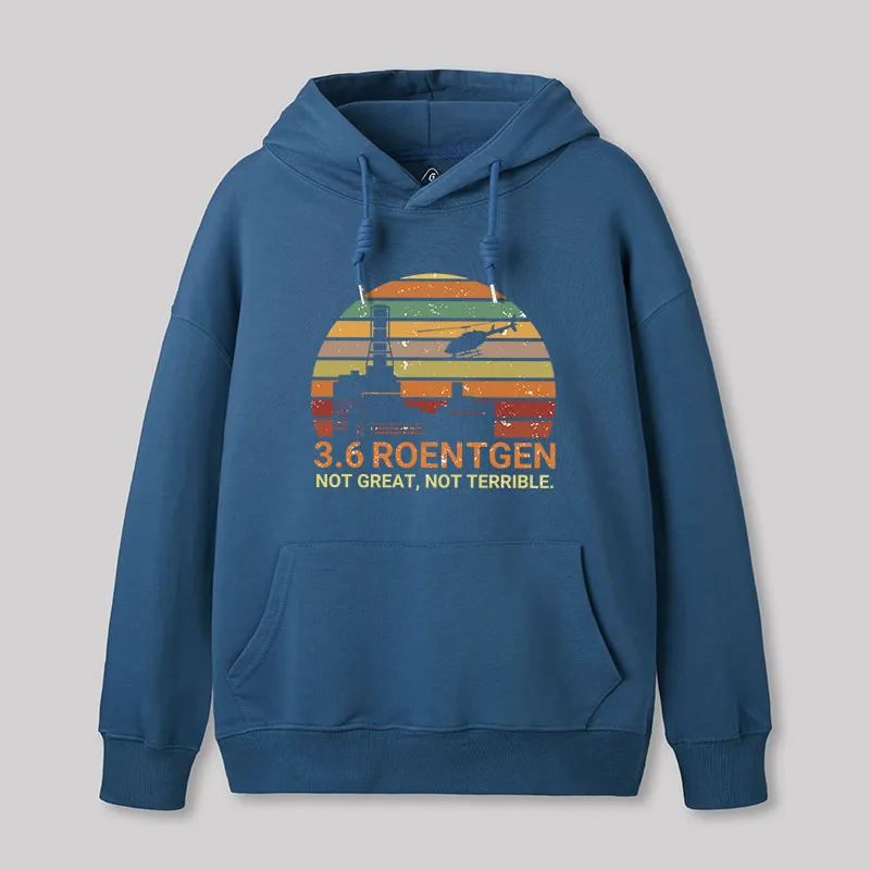 Alternative view of 3.6 Roentgen Not Great Not Terrible Chernobyl Geek Hoodie