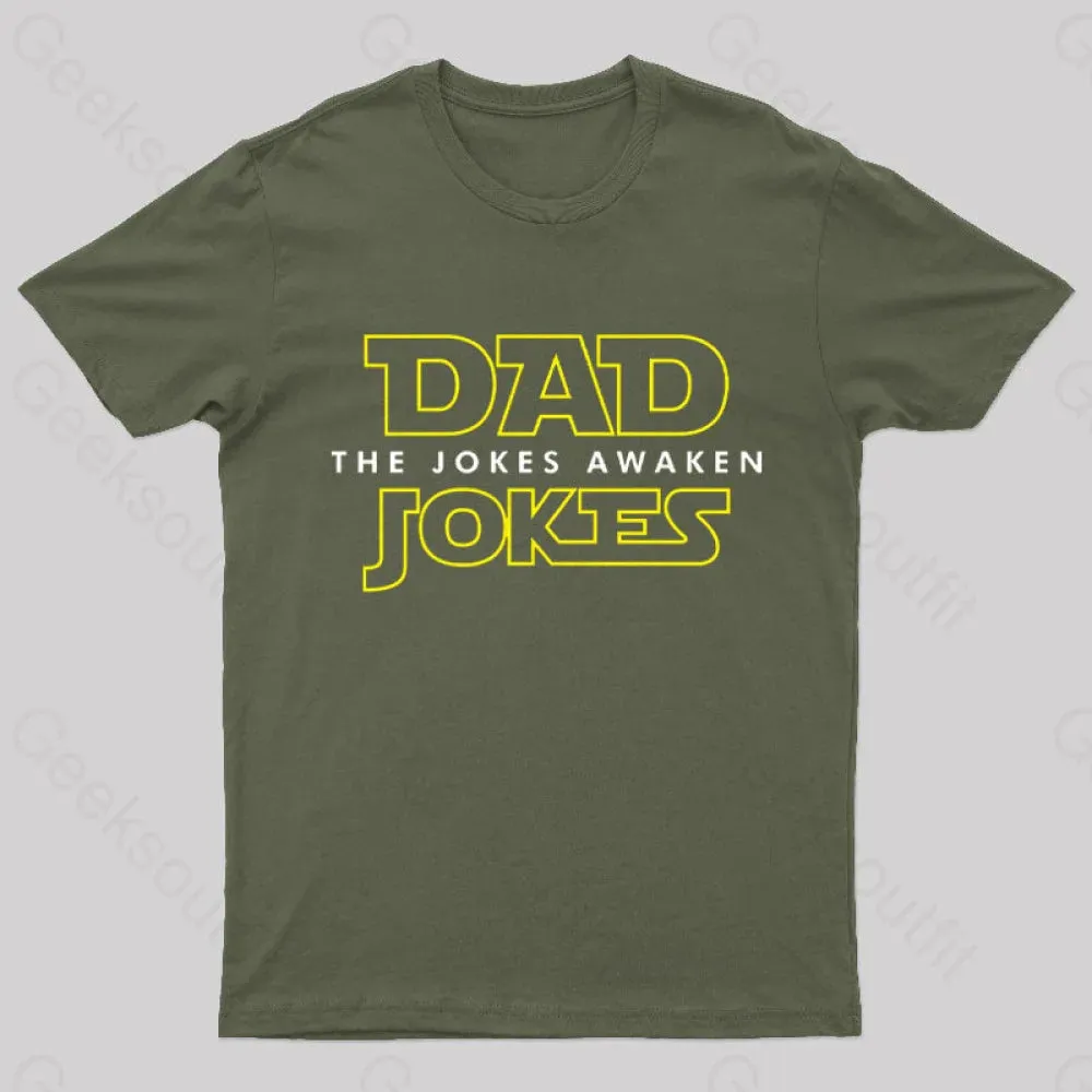 Dad Jokes The Jokes Awaken Geek T-Shirt - Image 5