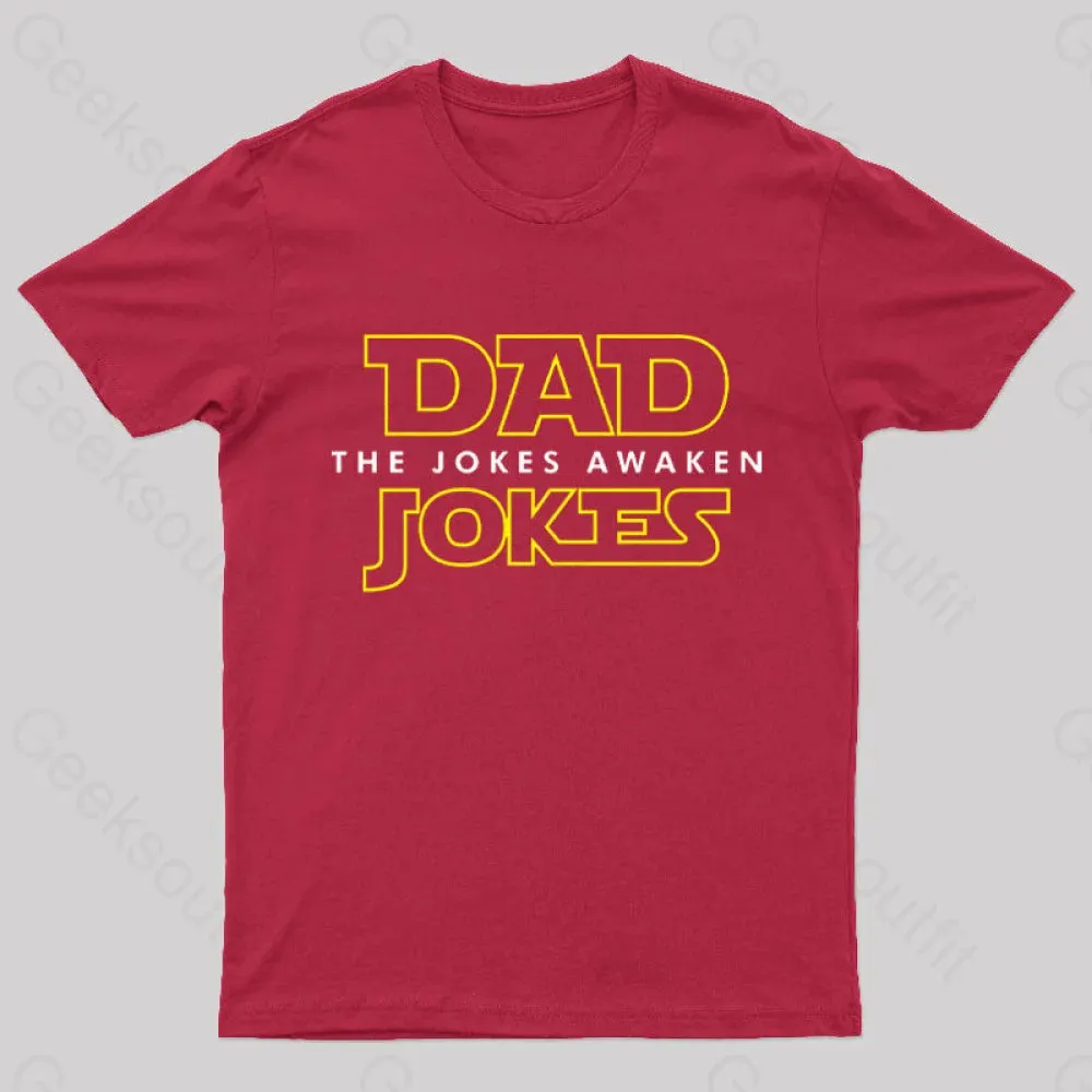 Dad Jokes The Jokes Awaken Geek T-Shirt - Image 4