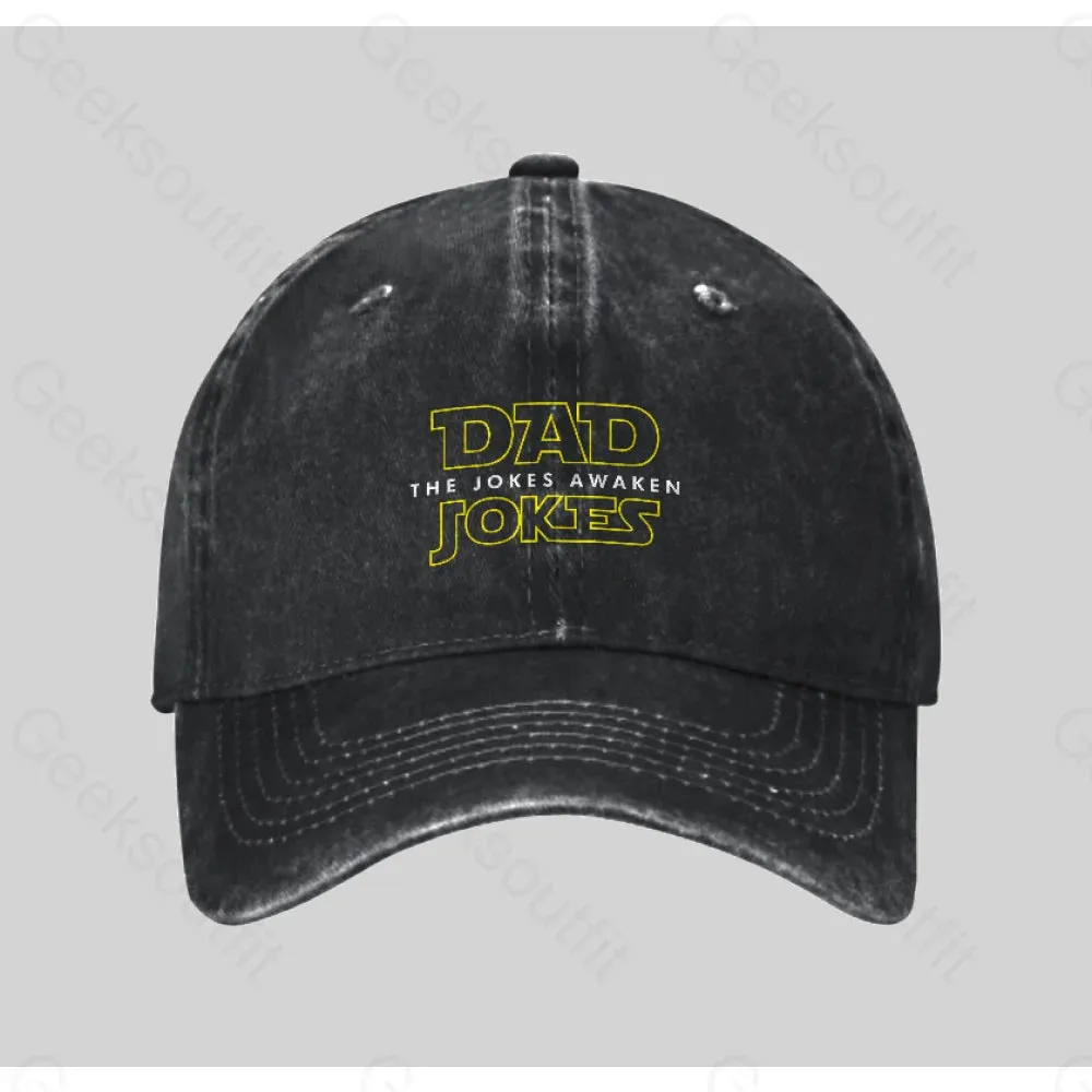 Dad Jokes The Jokes Awaken Washed Vintage Baseball Cap