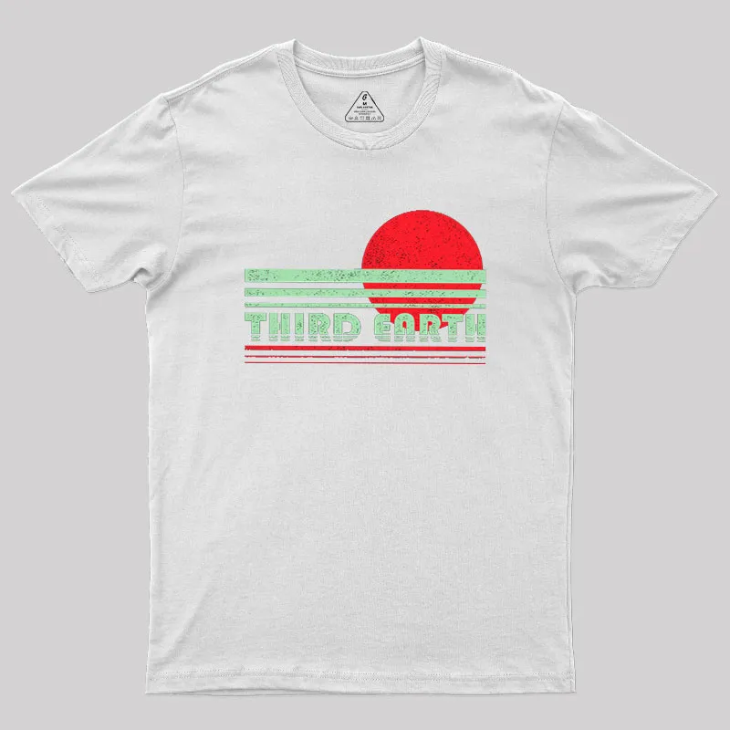 Third Earth Retro Fantasy Sunset Geek T-Shirt - Image 10