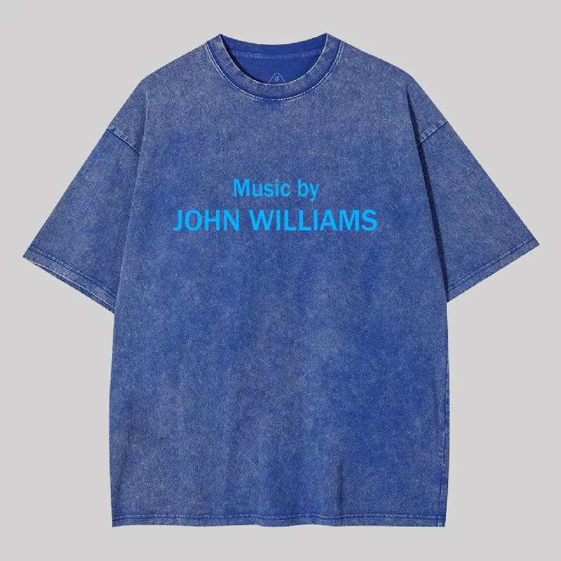 Music by John Williams Washed T-shirt - Image 8