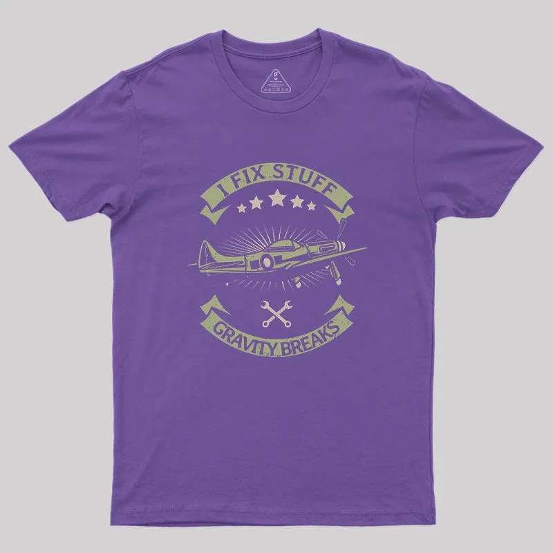 Aircraft Mechanic Airplane Technician Geek T-Shirt - Image 5