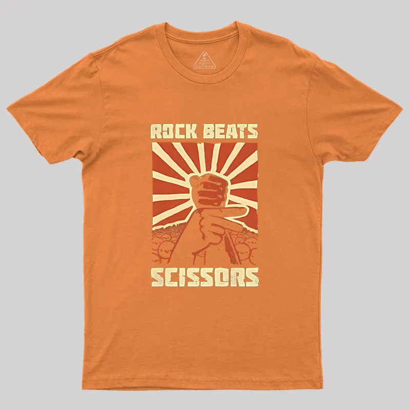 Rock Beat Scissors Geek T-Shirt - Image 6