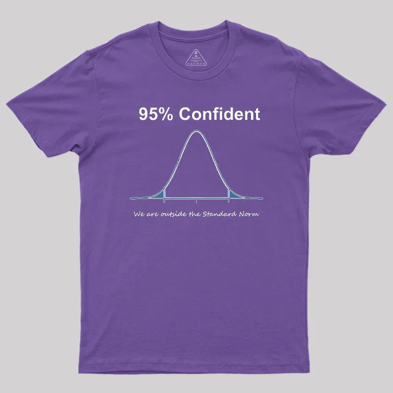 95% Confident Graphic Geek T-Shirt - Image 5