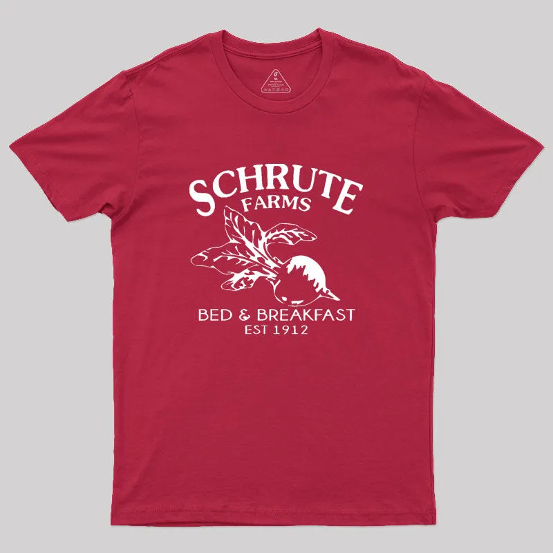 Schrute Farms Bed and Breakfast Geek T-Shirt - Image 5