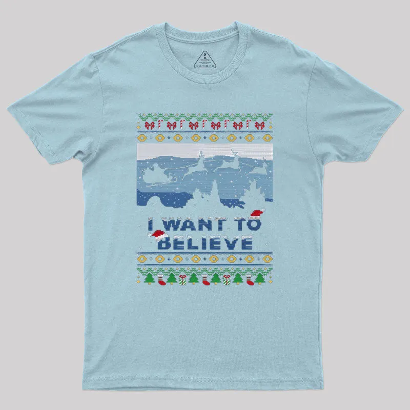 Believe in Christmas Geek T-Shirt - Image 8