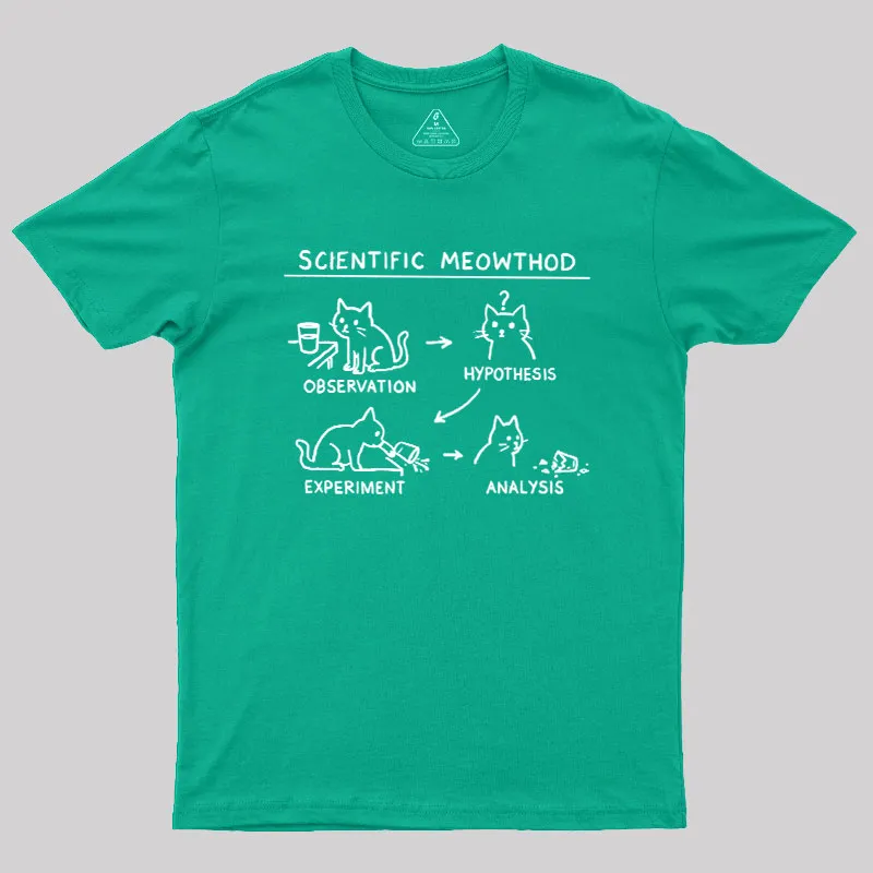 Scientific Meowthod Geek T-Shirt - Image 9