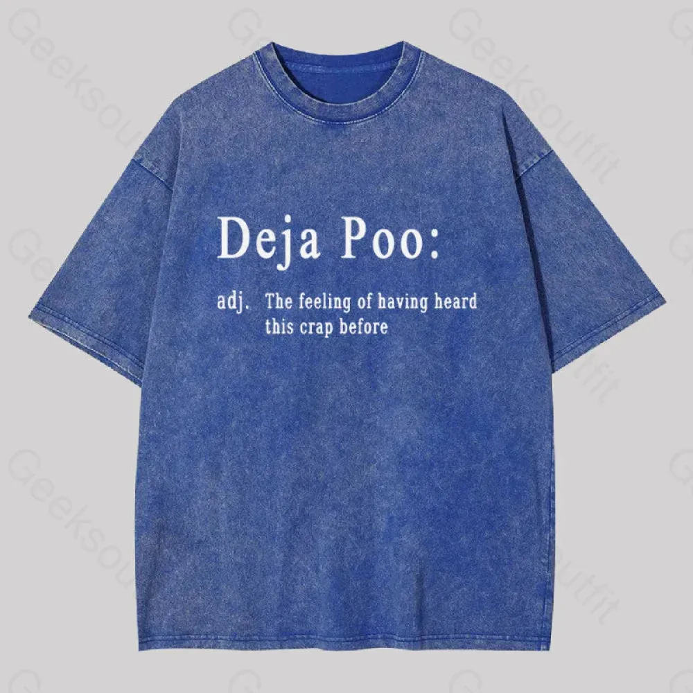 Deja Poo Geek Washed T-shirt - Image 5
