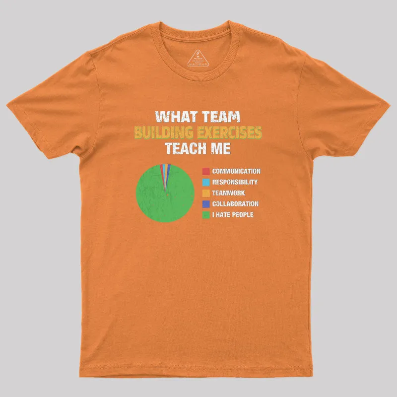 What Team Building Exercises Teach Me Geek T-Shirt - Image 7
