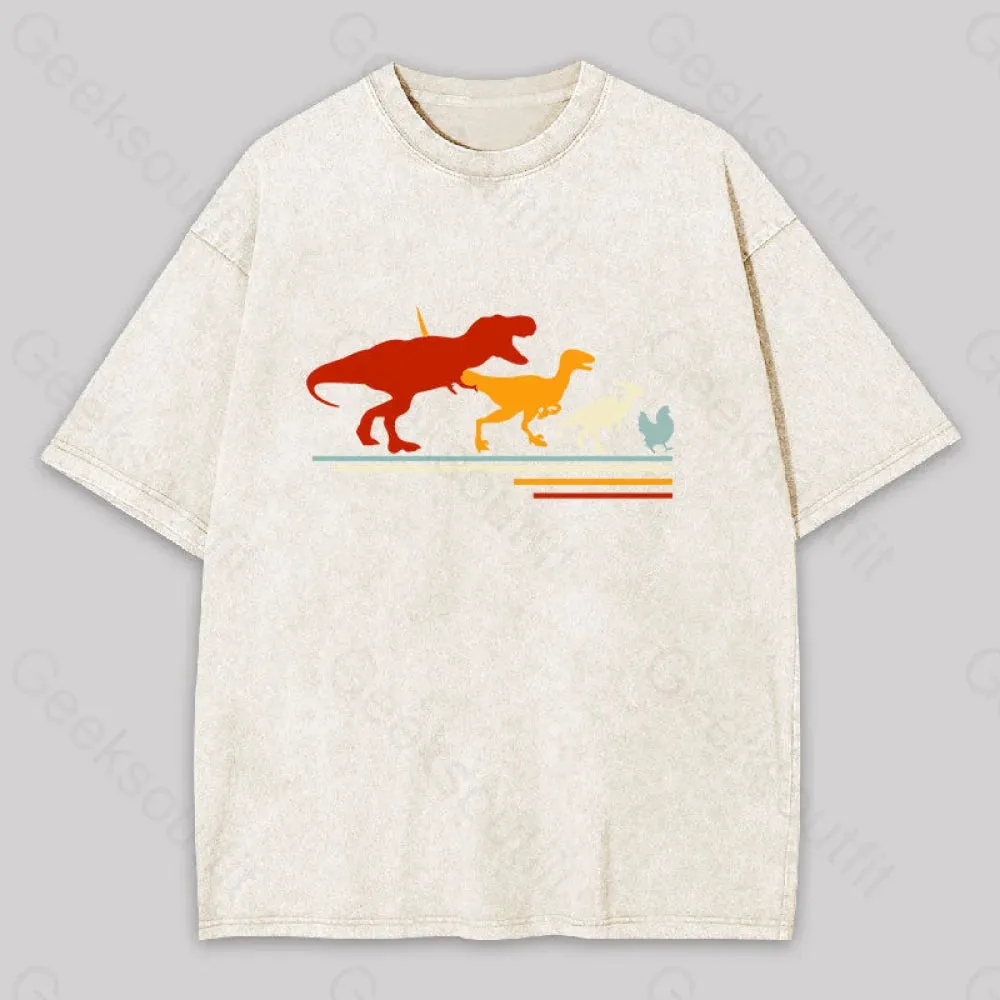 Dinosaur Evolution Washed T-shirt - Image 9