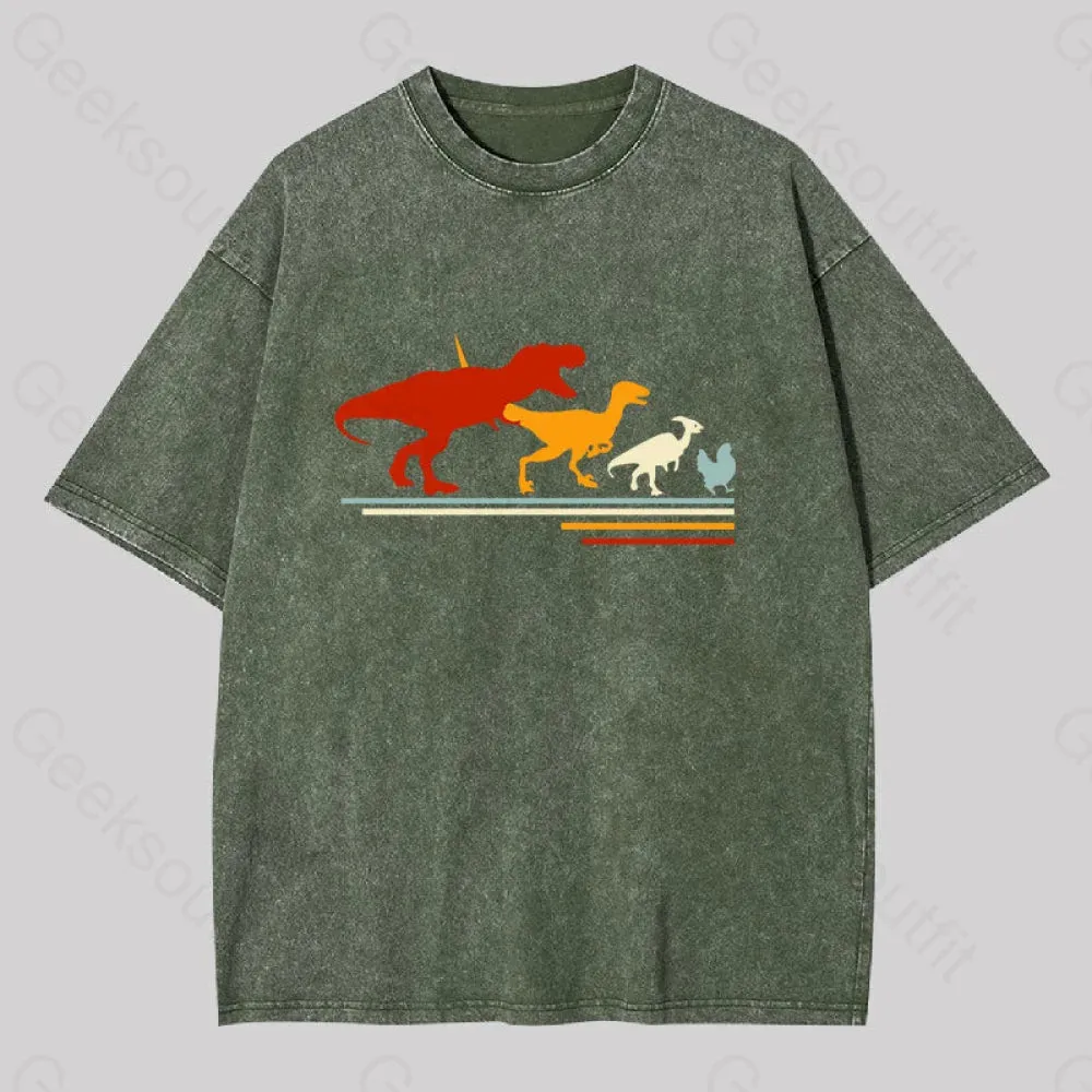 Dinosaur Evolution Washed T-shirt - Image 4