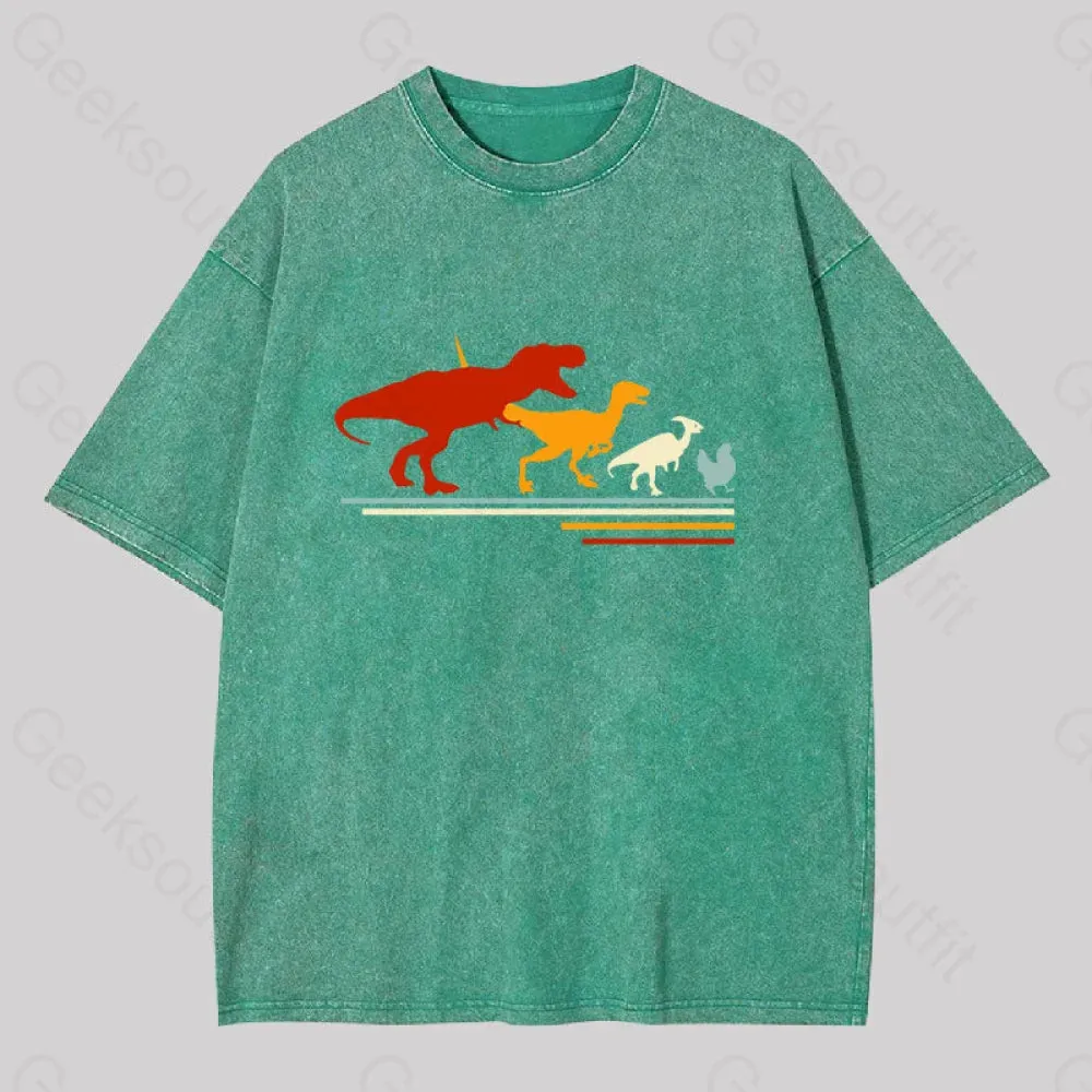 Dinosaur Evolution Washed T-shirt - Image 3
