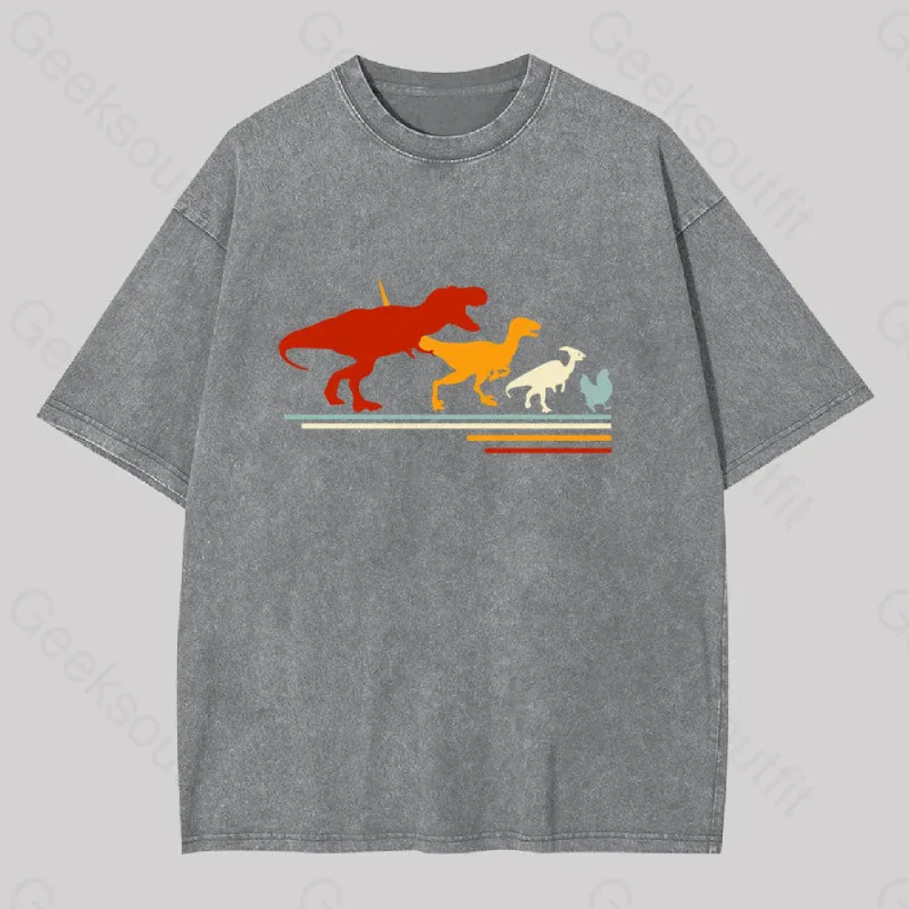 Dinosaur Evolution Washed T-shirt - Image 8
