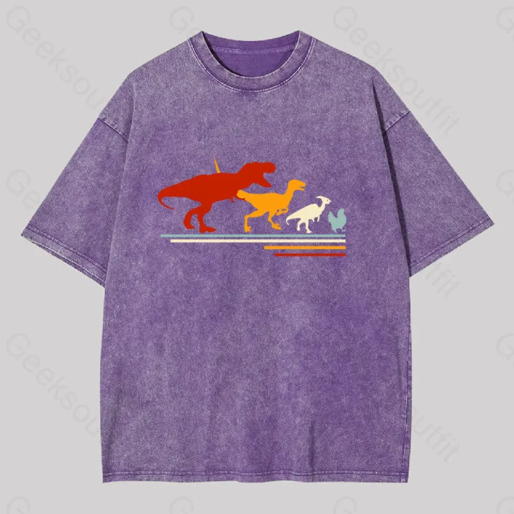 Dinosaur Evolution Washed T-shirt - Image 6