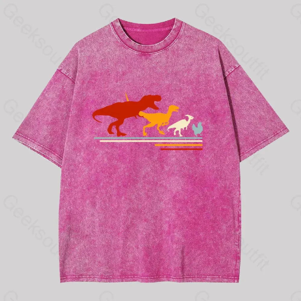 Dinosaur Evolution Washed T-shirt - Image 7