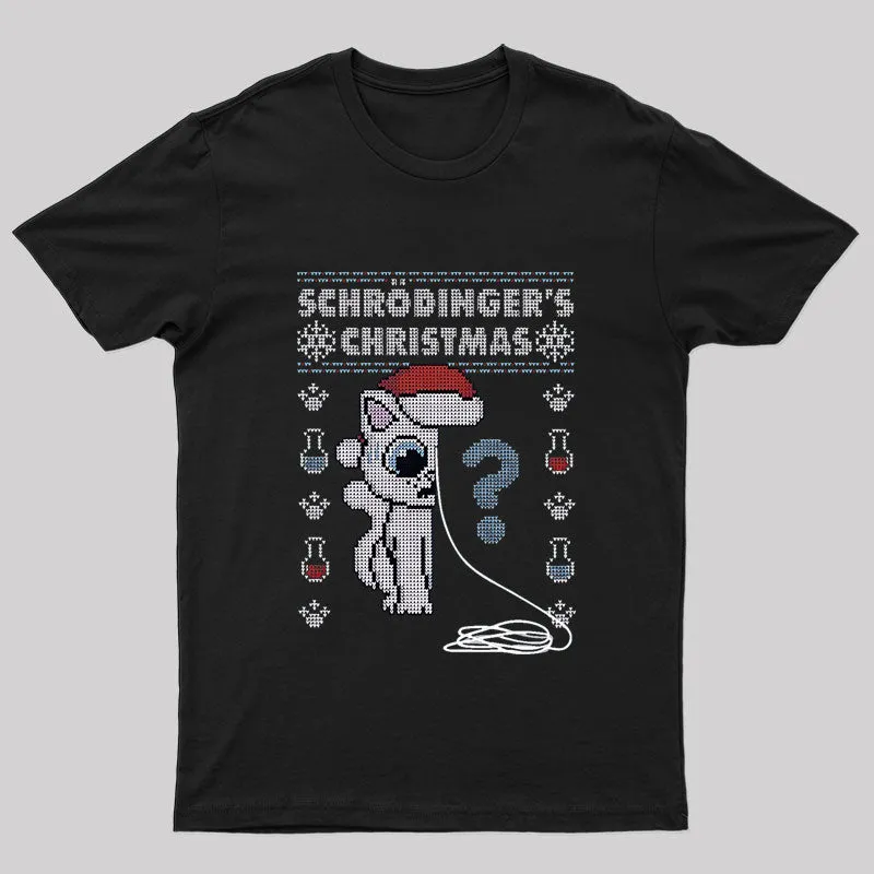 Schrödinger's Christmas! - Ugly Christmas Sweater T-Shirt - Image 2