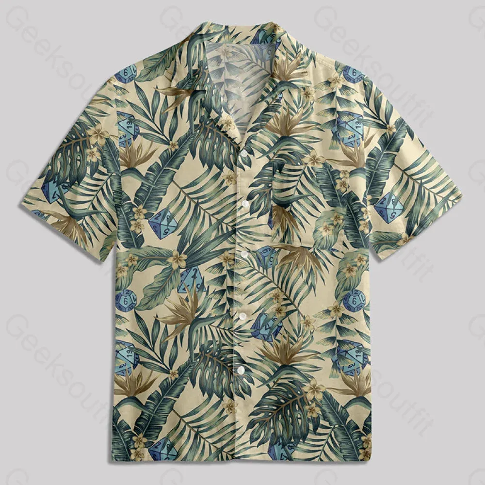 DND Banana Leaves Hawaiian Style Button Up Pocket Shirt