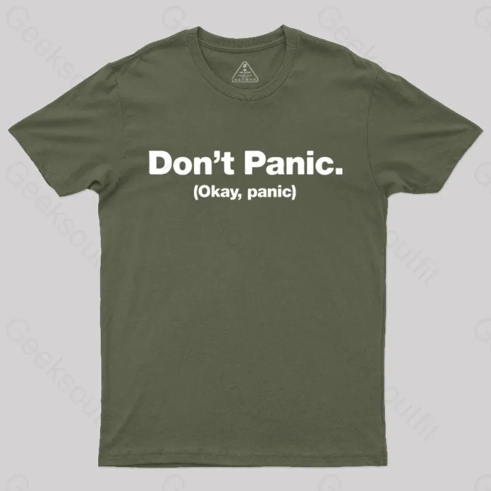 Alternative view of Don't Panic Geek T-Shirt