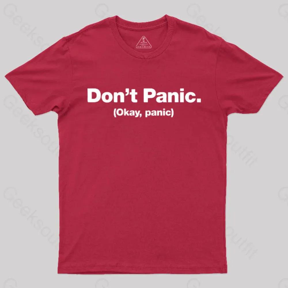 Don't Panic Geek T-Shirt - Image 5