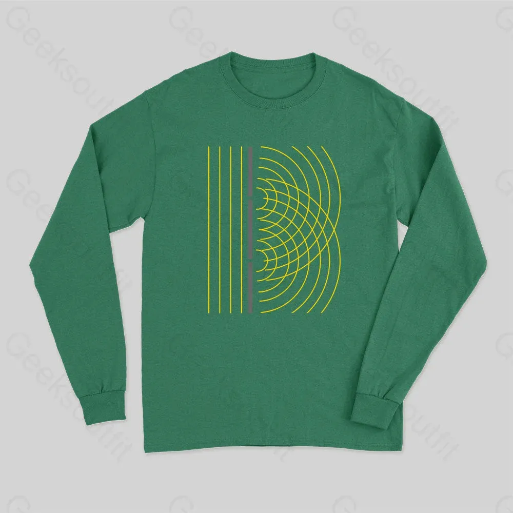 Double Slit Light Wave Particle Science Experiment Long Sleeve T-Shirt - Image 3