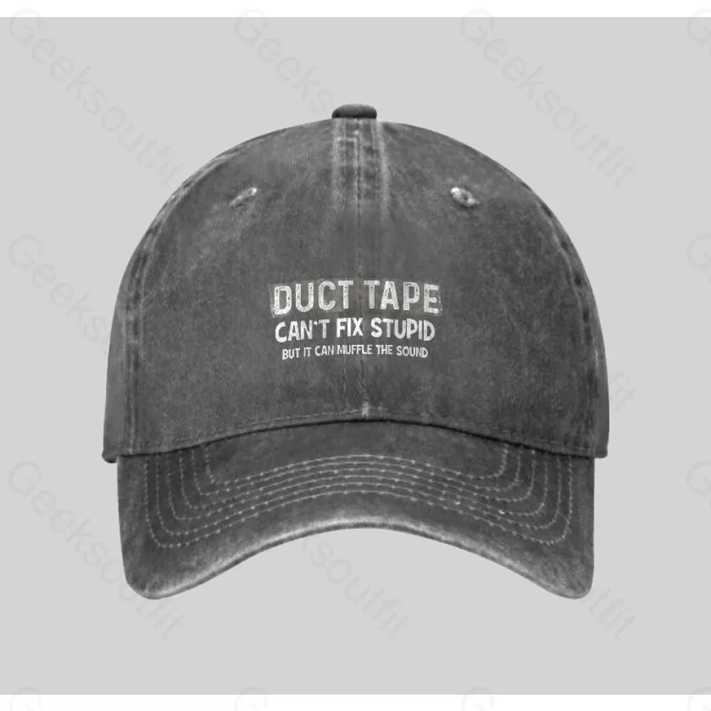 Alternative view of Duct Tape Muffle Stupid Sound Washed Vintage Baseball Cap