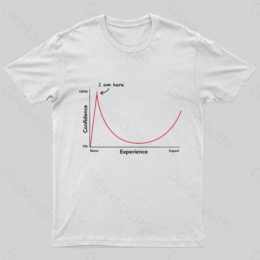 Dunning Kruger Effect Geek T-Shirt - Image 8
