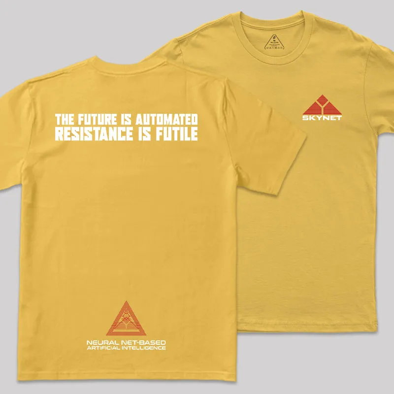 Skynet Front And Back Printing Geek T-Shirt - Image 6