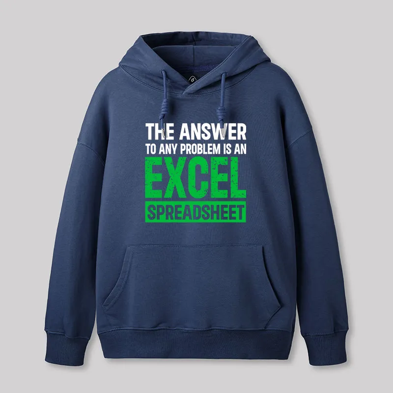 Alternative view of The Answer To Any Problem Is An Excel Geek Hoodie