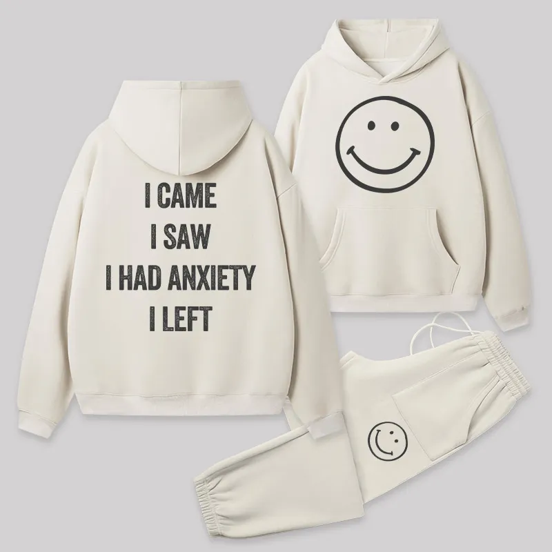 Social Anxiety Chronicles Front and Back Printed Geek Fleece Hoodie Set - Image 3