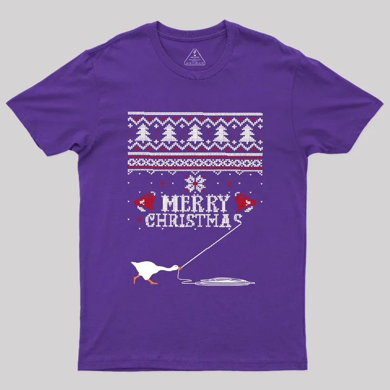 Merry Honked Christmas Funny Honk Goose T-Shirt - Image 4