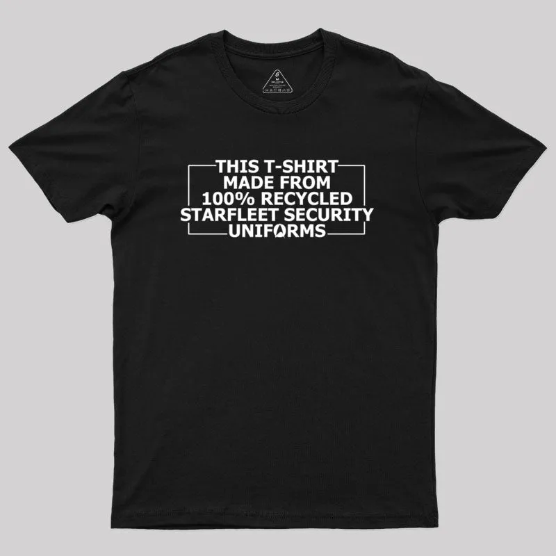 100% Recycled Starfleet Security Geek T-Shirt