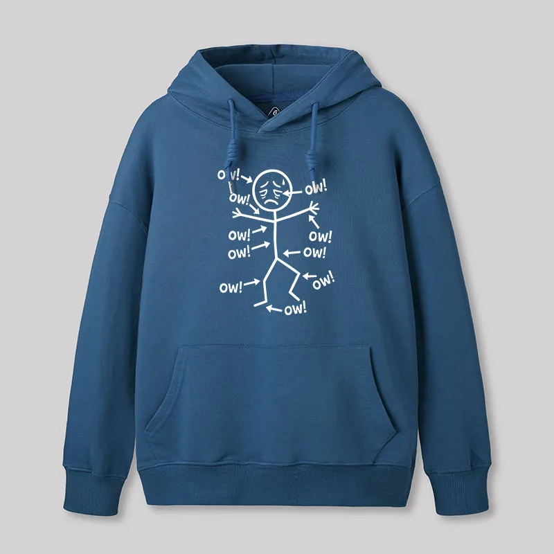 Alternative view of Ow Ow Ow Geek Hoodie